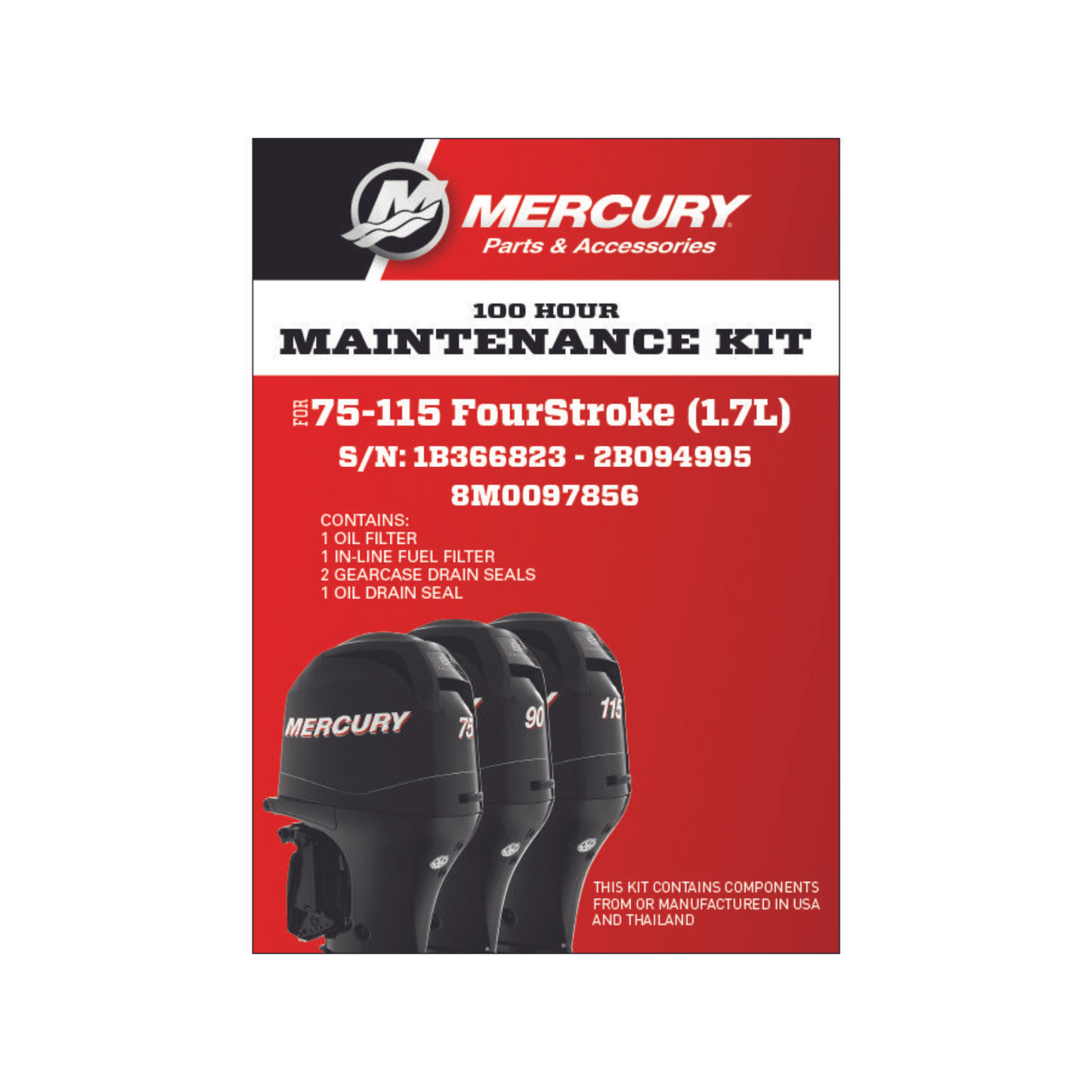 Mercury Servicekit F75-115 hk EFI (1,7 L) 100 H